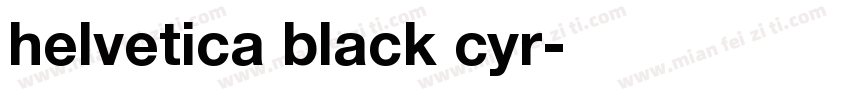 helvetica black cyr字体转换